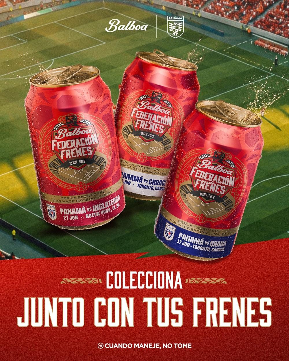 Latas mundialistas Cerveza Balboa cervecería nacional panamá